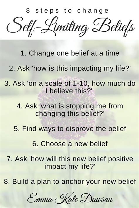 8 Steps To Help You Change Self Limiting Beliefs To Build Your