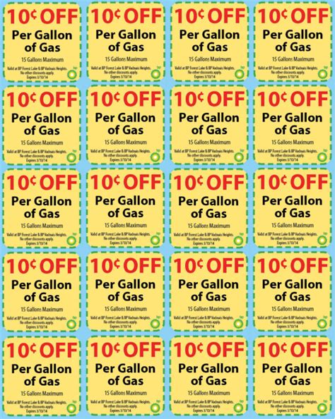 Printable Gas Coupons That Are Old Fashioned Brad Website