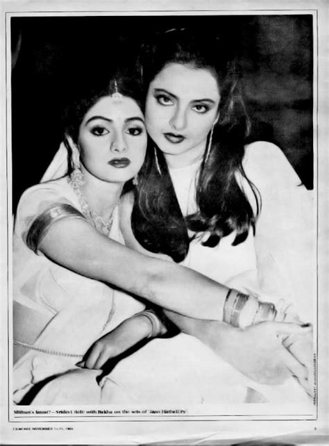 Rekha And Sridevi Beautiful South Indian Divas I Love This Picture