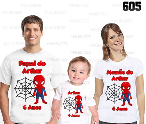 Kit Camisetas Aniversario Homem Aranha No Elo7 Malibu Tees 980bf2