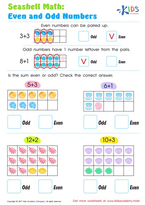 Worksheet On Even And Odd Numbers For Grade 2