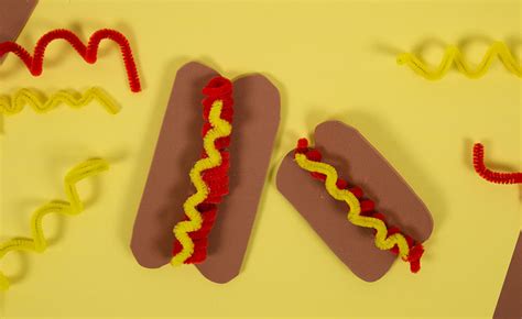 Fuzzy Hot Dog Craft Craft Project Ideas