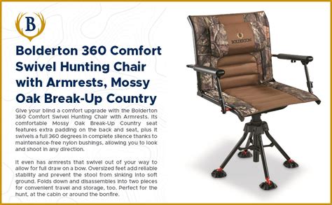 Bolderton 360 Degree Swivel Hunting Blind Chair With