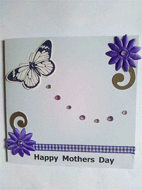 Happy Mothers Day Handmade Butterfly Card Etsy Butterfly Cards