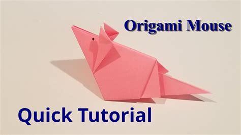 Origami Mouse How To Make An Origami Mouse Quick Tutorial Youtube