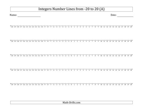 The Number Lines Worksheet For Numbers 1 To 25