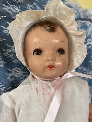 Vintage 21 Flirty Eyes Composition Baby Doll 1940s Unmarked Ebay