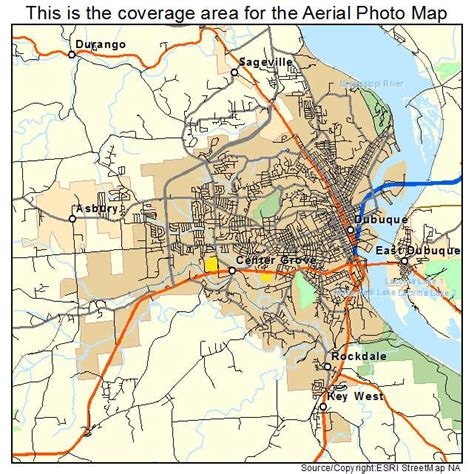 Aerial Photography Map Of Dubuque Ia Iowa