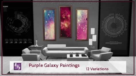 Purple Galaxy Paintings At Select A Sites Sims 4 Updates