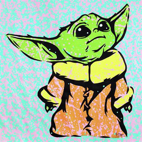 Baby Yoda Painting By Mr Babes