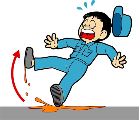 Lyle Factory Worker Man Is Falling And Becoming Injured Clipart Free