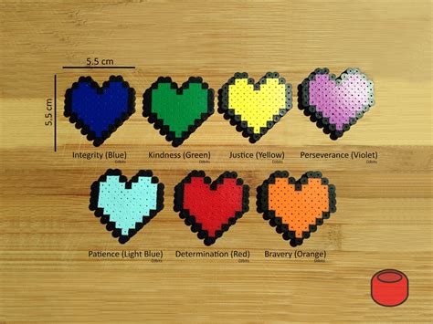 Undertale Soul Heart Keychains Magnets And Pins Made By Djbits