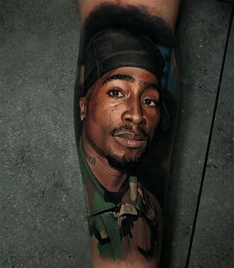 2pac Tupac Tattoo Steve Butcher Tattoo Hyper Realistic Tattoo