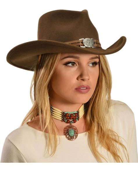 Juniper Brown Wool Felt Cowgirl Hat Brown Hi Res Cowgirl Hats Hats For Women Women Hats