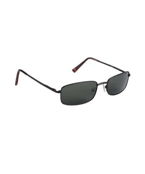 Lyst Cole Haan Black Metal Small Rectangular Sunglasses In Black For Men