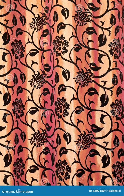 Floral Curtain Stock Photo Image Of Pattern Texture 6302180