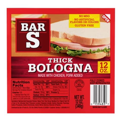 Thick Bologna Sliced Deli Style Lunch Meat Oz Kroger