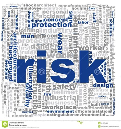 Risk word cloud stock illustration. Illustration of investment - 124076328