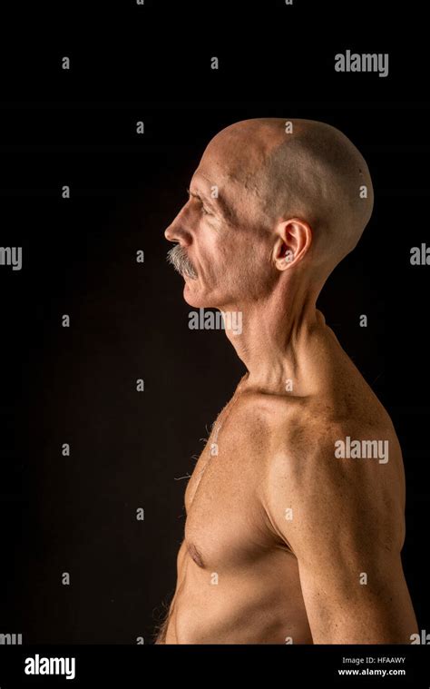 Old Bald Man Stock Photo Alamy