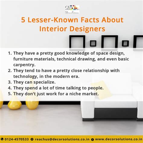 Amazing Facts In The World Of Interior Designers Decorsolutions
