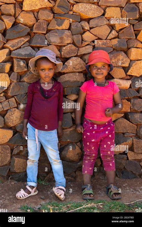 Basotho Children Malealea Lesotho Stock Photo Alamy
