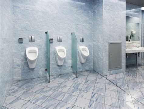 Modern Public Wc Stock Image Image Of Blue Lavatory