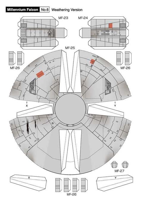 Star Wars Millennium Falcon Papercraft Papercraft Among Us