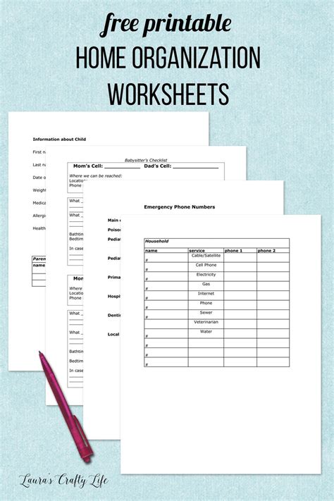 How To Organize Your Life Worksheet Aslsociety