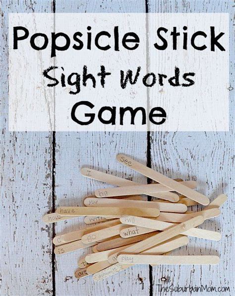 Diy Sight Words Game Made From Popsicle Sticks Thesuburbanmom Sight
