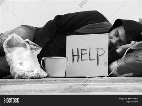 Homeless Person Sleep Image Photo Free Trial Bigstock