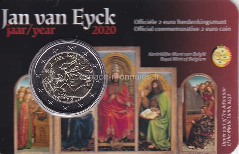 2 Euro Commémorative Coincard 2020 Belgique Version Flamande Jan Van