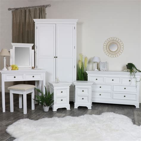 West elm's bedroom furniture collections come in a variety of options that will fit in any space. Large Bedroom Furniture Set - Daventry White Range ...