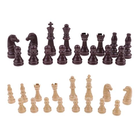 Pahadi Shop 16 Pieces Replacement Plastic Chess Pieceschessman Set