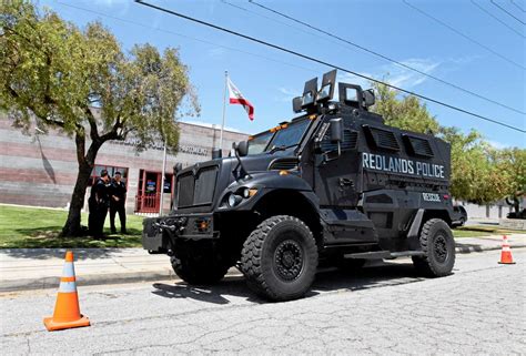 Redlands Police Use Military Acquired Armored Vehicle For First Time To