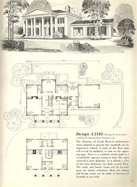 Vintage House Plans 2185 Colonial House Plans Southern House Plans