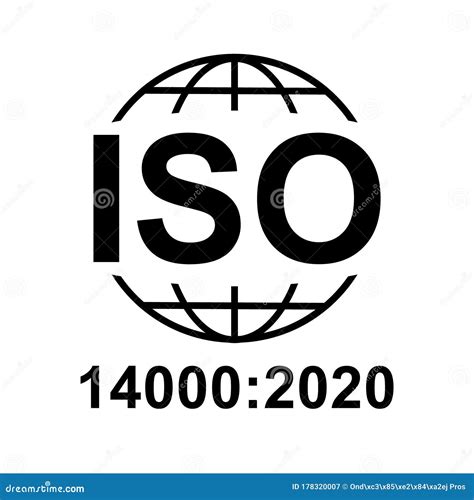 Iso 140002020 Icon Standard Quality Symbol Stock Vector