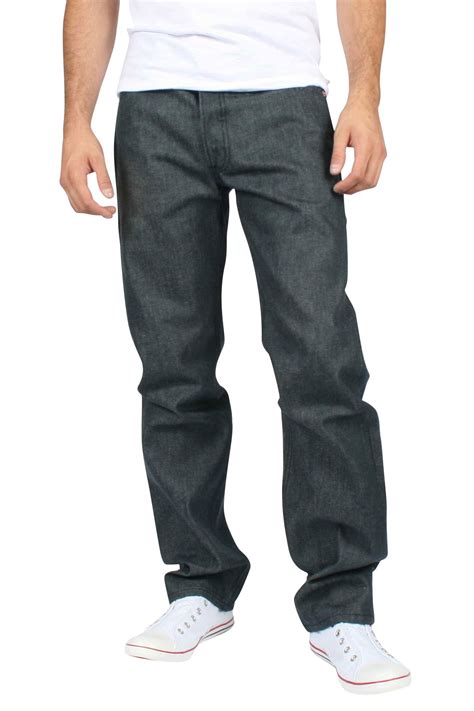 Levis Mens 501 Button Fly Dark Grey Shrink To Fit Denim Jeans Denim Jeans Levi Denim