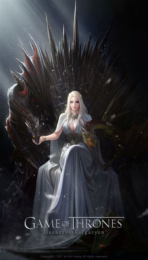 Daenerys Targaryen On The Iron Throne Stunning Digital Painting By