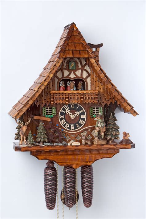 Original Handmade Black Forest Cuckoo Clock Made In Germany 2 86209t