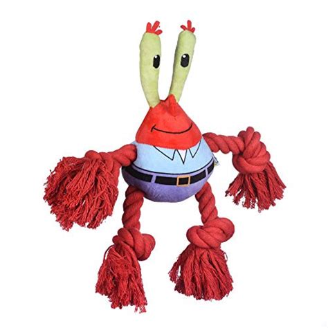 Nickelodeon Spongebob Squarepants Mr Krabs Rope Limb Plush Dog Toy