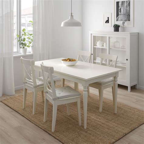 Ingatorp Ingolf Table And 4 Chairs White 618458 Ikea