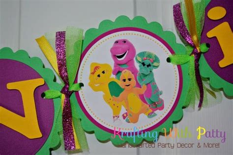 Barney Name Banner Is Created With Premium Card Stock And Printed