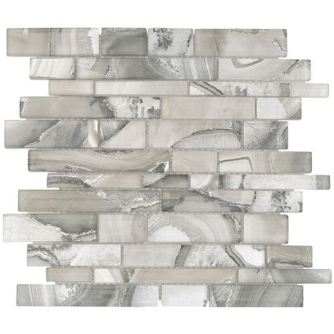 Elida Ceramica Volcanic Platinum 12 In X 12 In Glossy Glass Linear