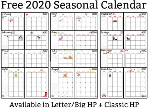 2020 Free Printable Calendars Lolly Jane Rezfoods Resep Masakan