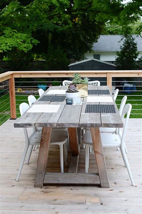 30 Rustic Outdoor Patio Table Design Ideas On A Budget With Images