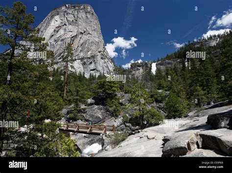 Nevada Falls And Liberty Cap Yosemite National Park California Usa