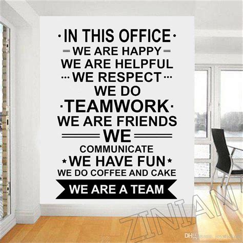 In This Office Wall Decal Poster We Are Team Quote Work Inspirational