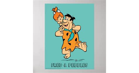 The Flintstones Fred And Pebbles Flintstone Poster Zazzle