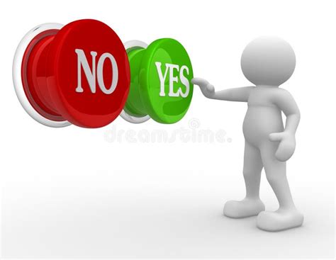 Yes Or No Stock Illustration Illustration Of Middle 19844264