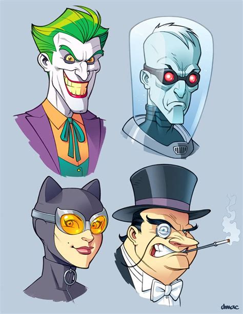 Bat Villains In Color By D Mac On Deviantart Joker Art Batman